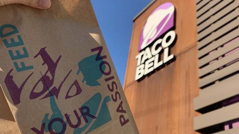 Taco Bell bell food bag 