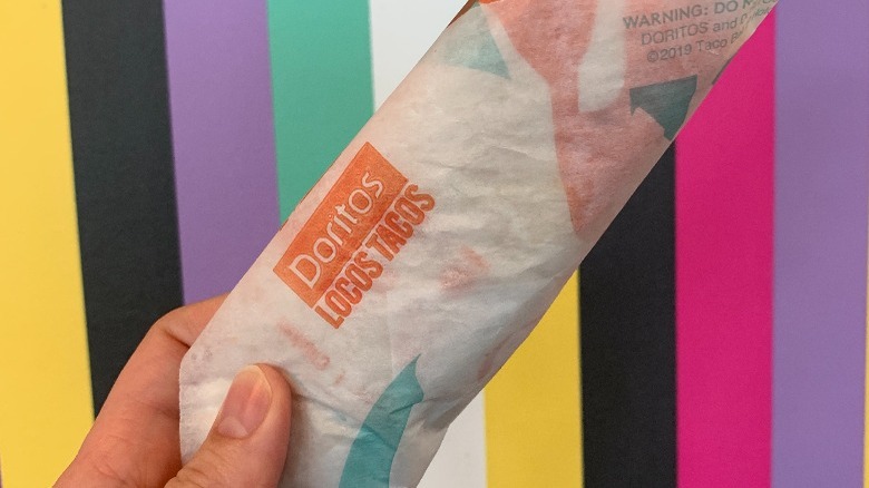Taco Bell take out doritos taco