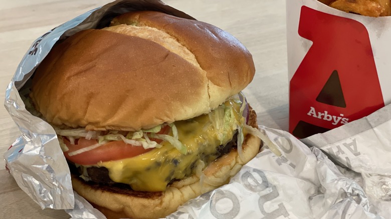 arby's steakhouse burger and fries