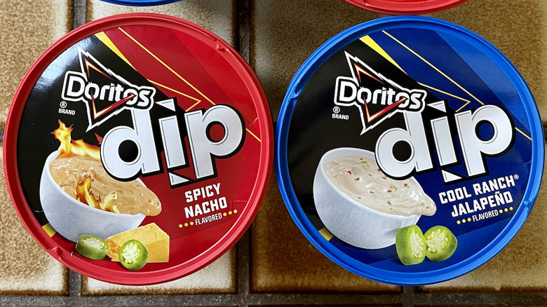 two Doritos dip cups