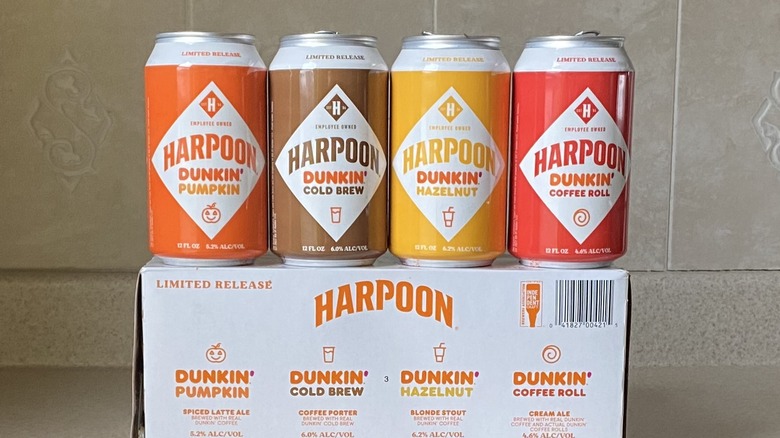 Front logo of Harpoon Dunkin' case