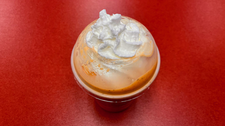 Milkshake top view