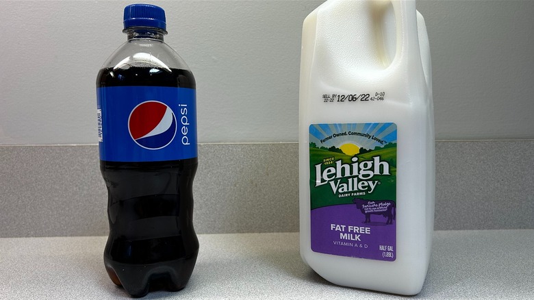 Pepsi and milk 