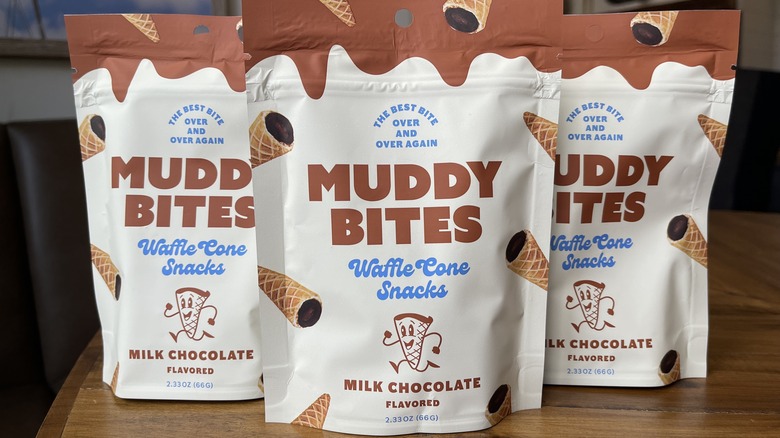 Muddy Bites Milk Chocolate Waffle Cone Snacks, 2.33 oz