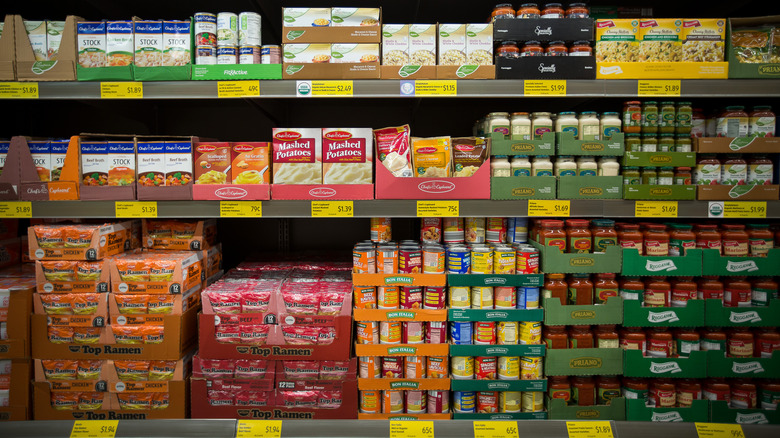 Aldi's products in boxes