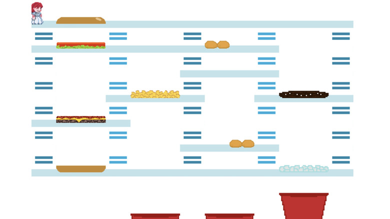 Screenshot of Wendy's 404 page game