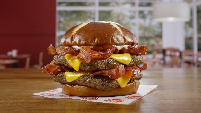 Wendy's Baconator double cheeseburger