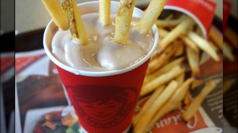 French fries lodged in Frosty