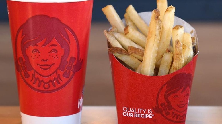 Order of Wendy's fries and drink