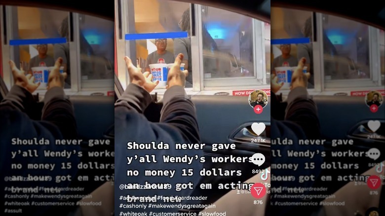 TikTok of argument at Wendy's drive-thru