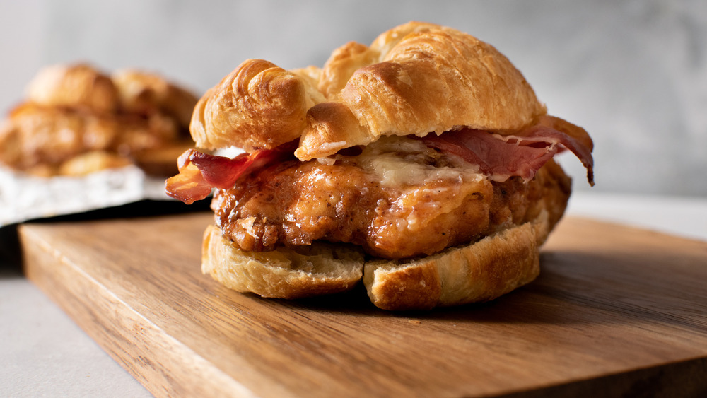 Wendy's Maple Bacon Chicken Croissant copycat sandwich