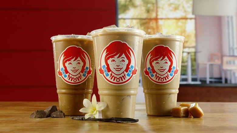 three Wendy's frosty cream cold brews 