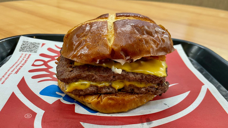 Wendy's Pretzel Baconator Review: The Fancy Bun Doesn't Add Much