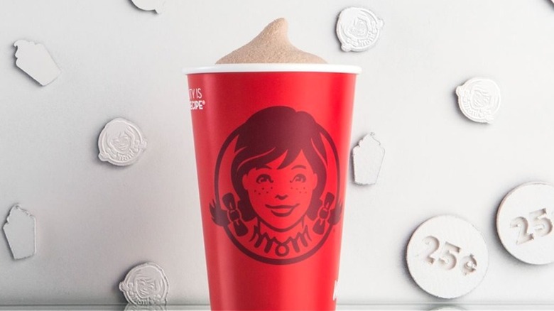 Wendy's Frosty in a red cup