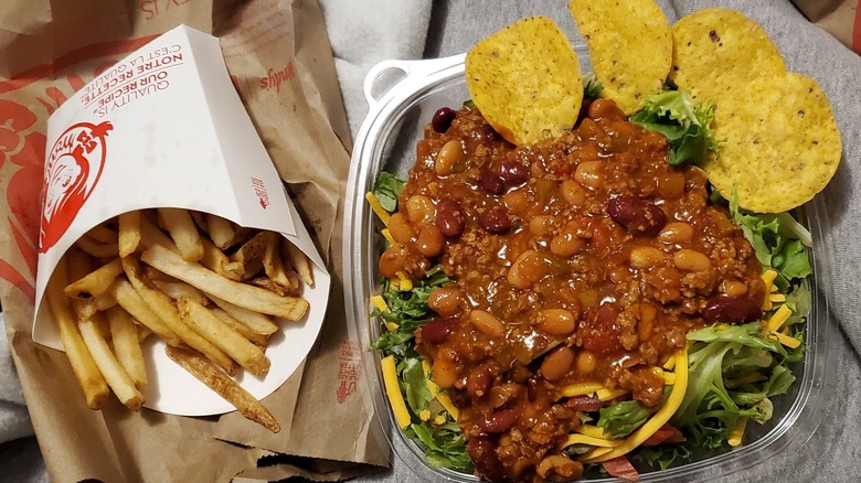 taco salad and French fries