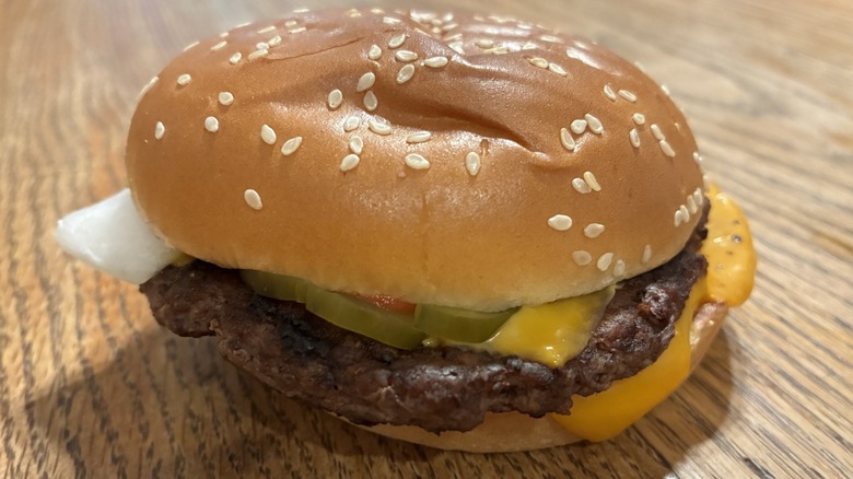 McDonald's Quarter Pounder on table
