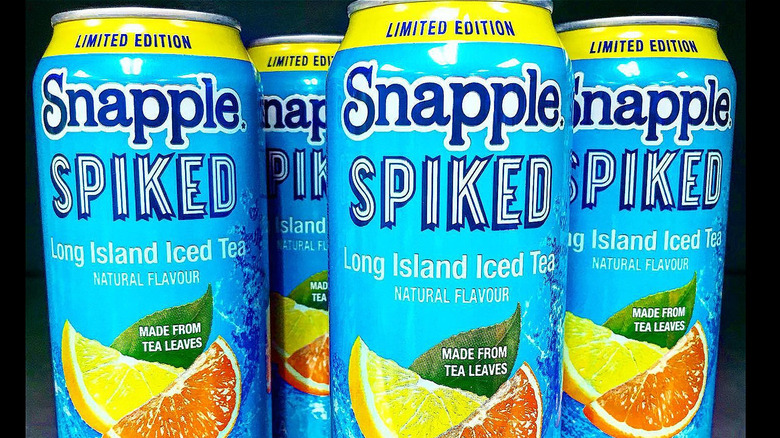 Snapple Spiked Long Island iced tea cans 