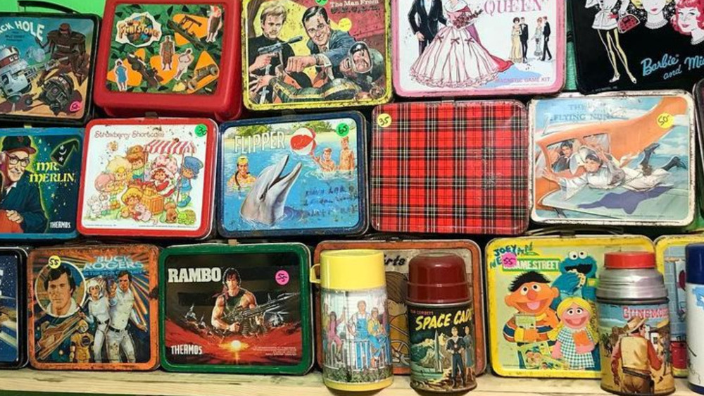 Assorted metal lunch boxes