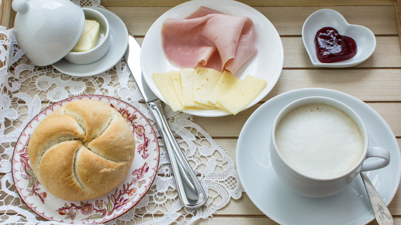 A typical Austrian breakfast