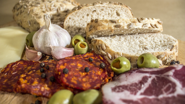 A typical Croatian breakfast