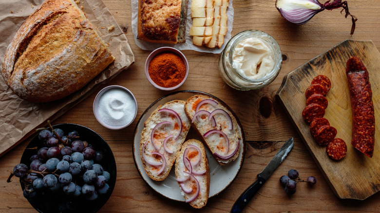 A typical Hungarian breakfast