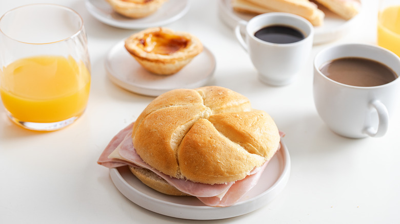 A typical Portuguese breakfast