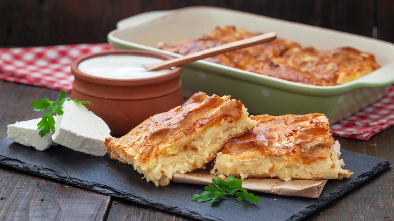 Gibanica pie with cheese