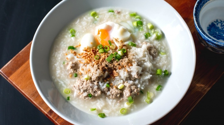 A typical Thai breakfast meal