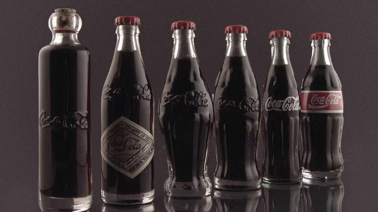 Coca-Cola bottles through the years