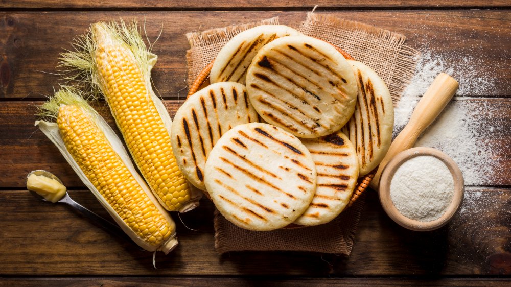 Arepas with ears of corn
