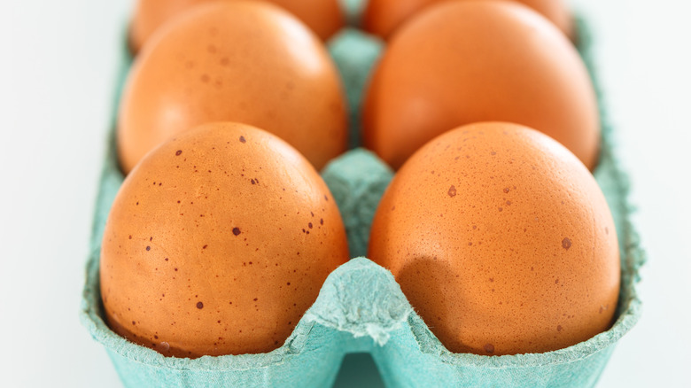 Eggs in carton