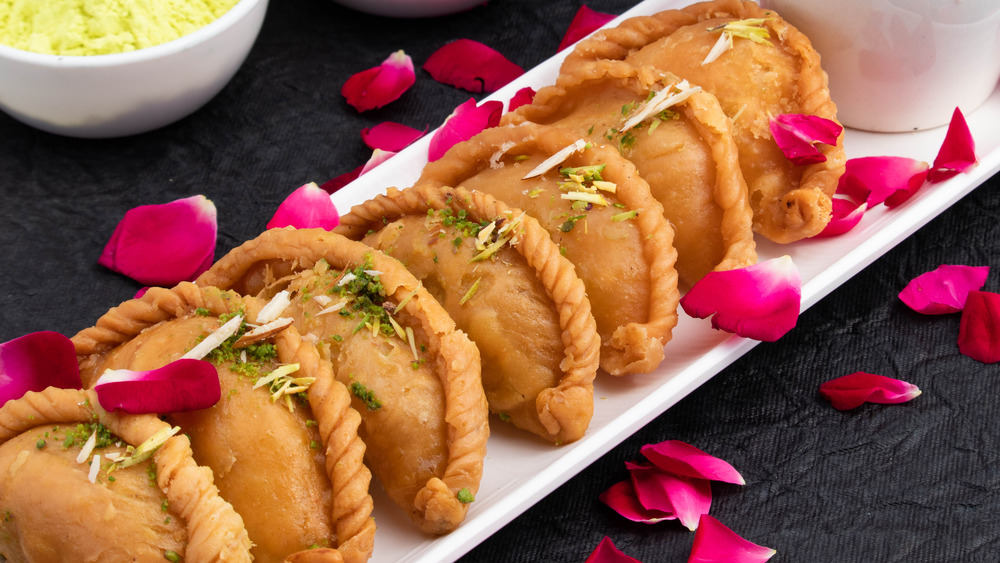 Gujiyas served at Holi