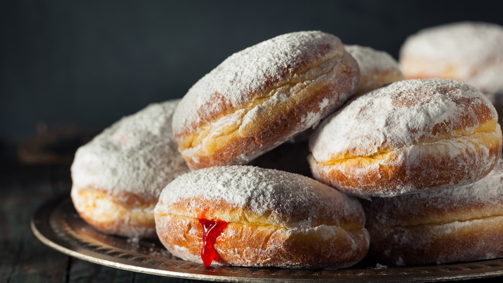 Jam-filled homemade paczki