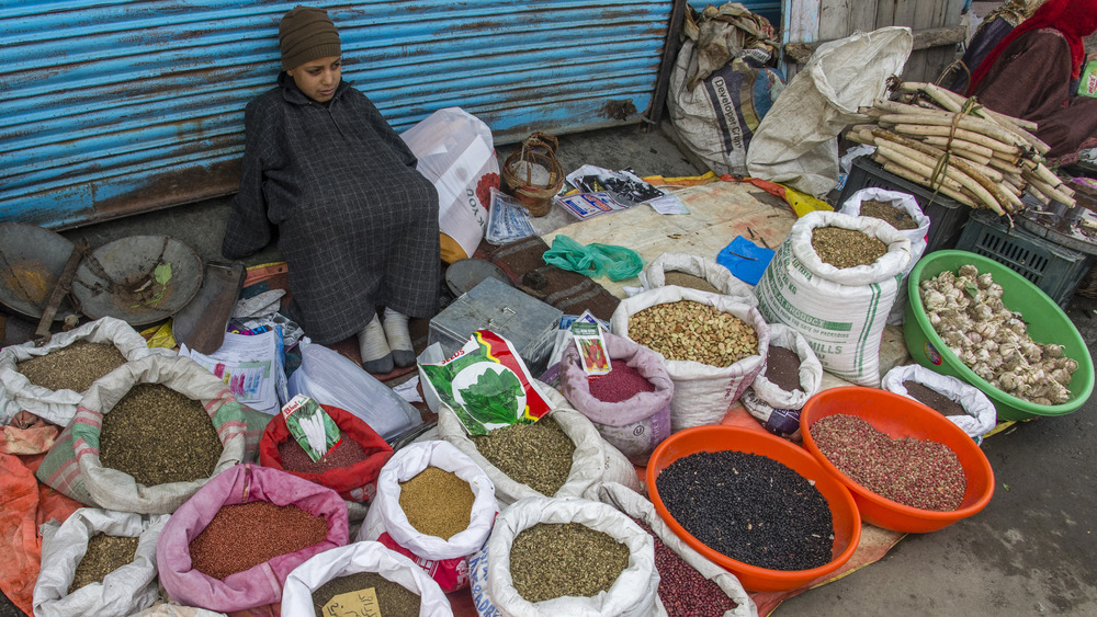 Spice market in Kashmir, India