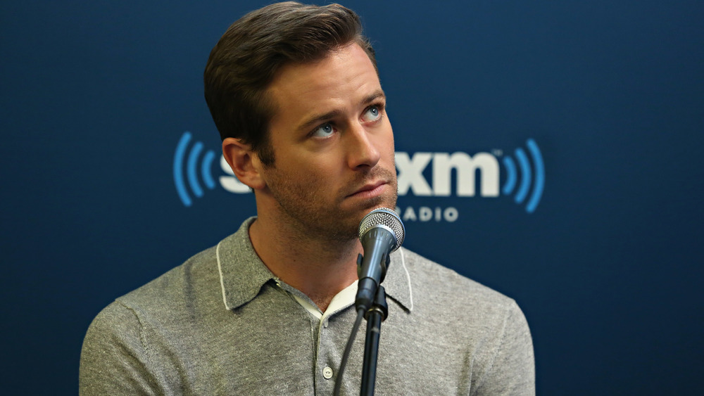 Armie Hammer on TV set