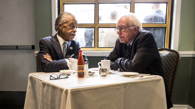Bernie Sanders dining with Al Sharpton