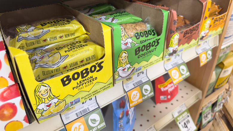 A display of Bobo's oat bars
