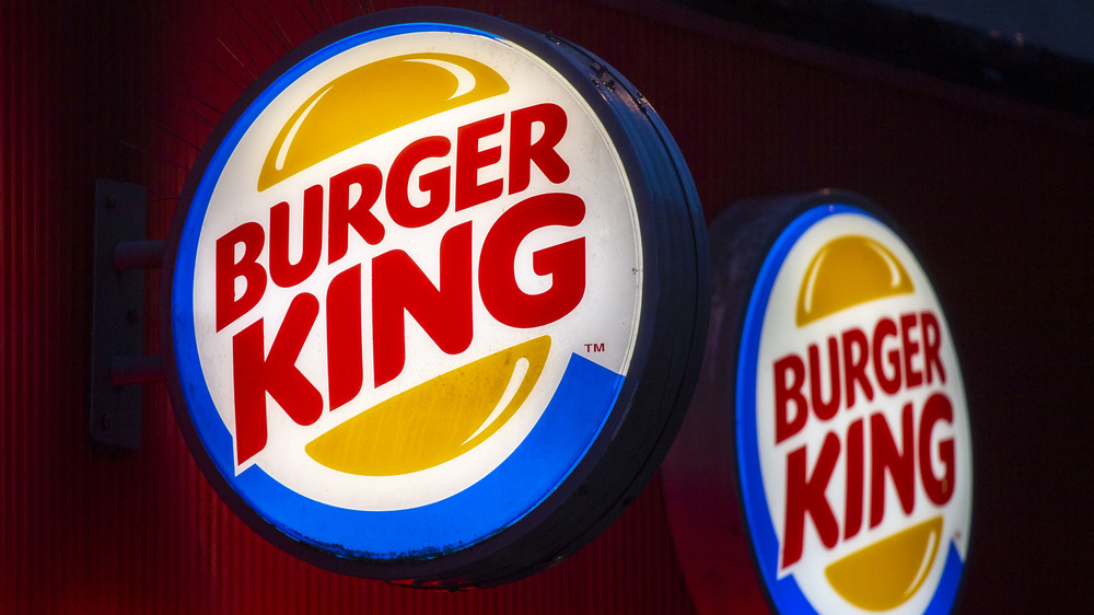 a Burger King sign