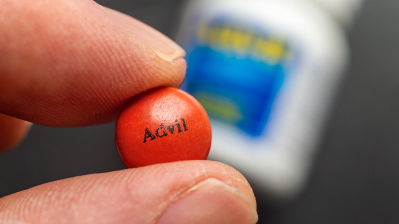 Close-up of Advil tablet