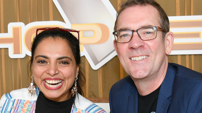 Ted Allen and Maneet Chauhan from Chopped