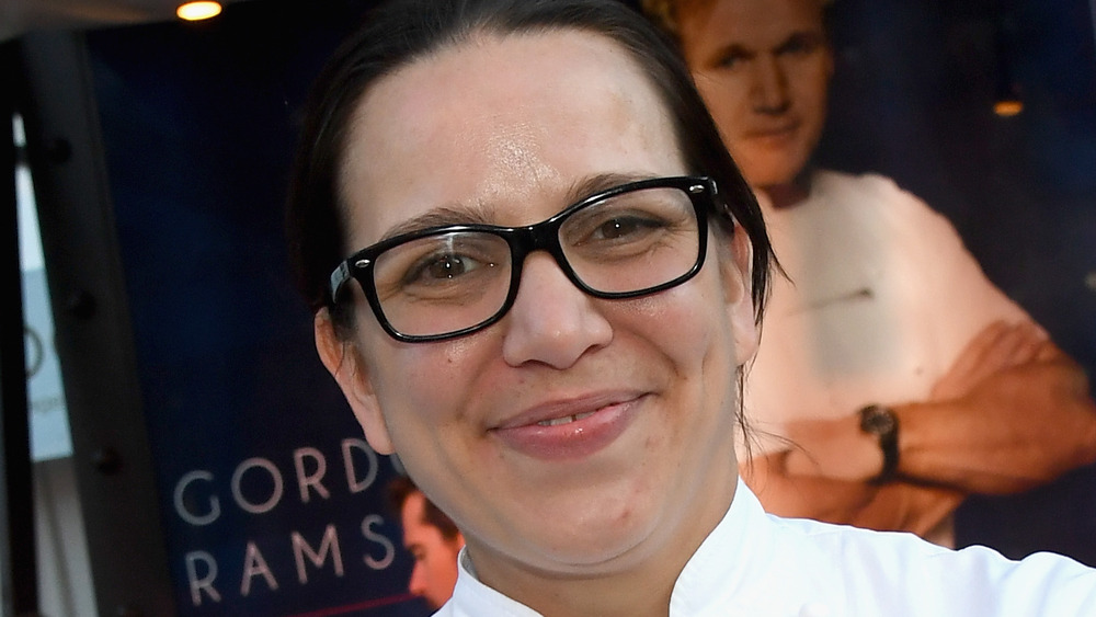 Chef Christina Wilson in her chef's uniform