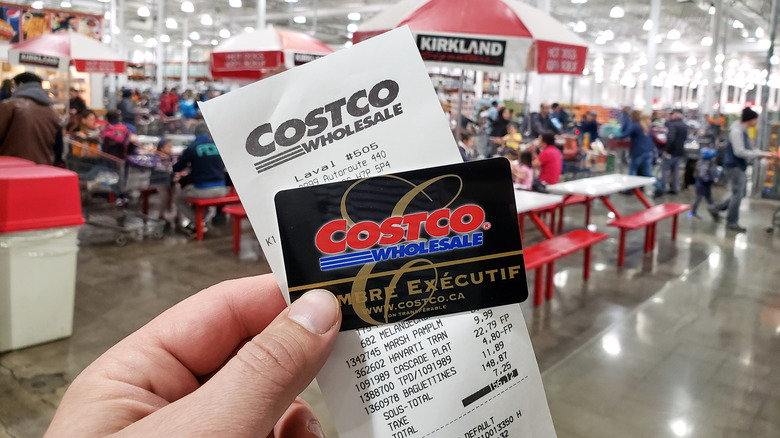 Costco card and receipt