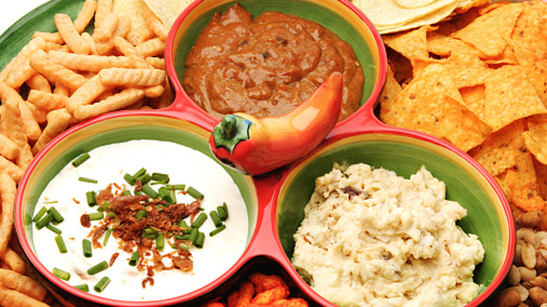 Chips and a trio of dips