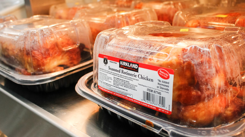Cooked Costco Kirkland Signature rotisserie chickens