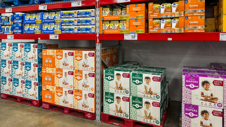 stocked shelves at Sams Club