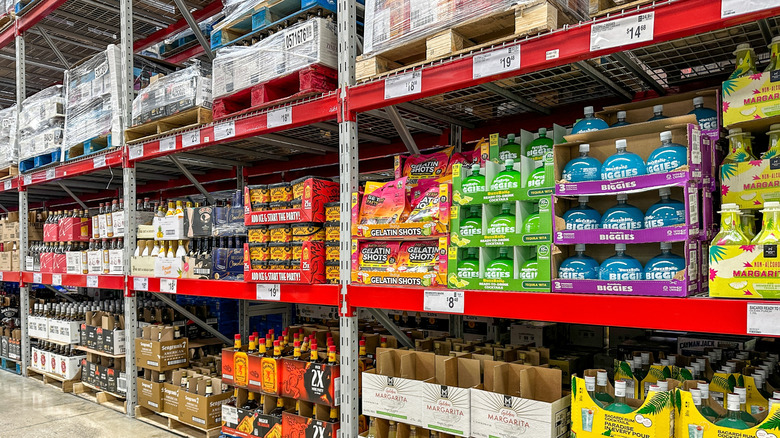Sam's Club shelves of products