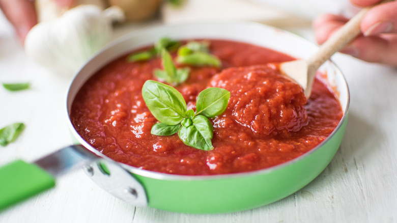 Italian tomato sauce sugo in a bowl