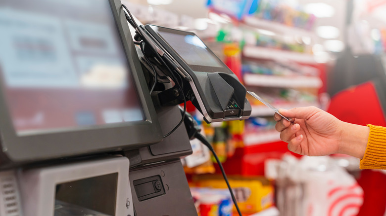 paying at Target self checkout