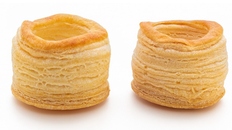 Empty vol-au-vent pastries