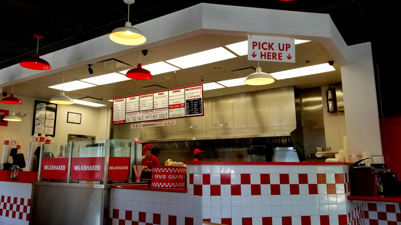 Five Guys kitchen